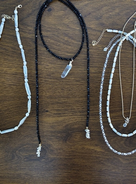 kari show手作小众高级秋冬款天然珍珠母贝温柔轻奢叠戴项链组合