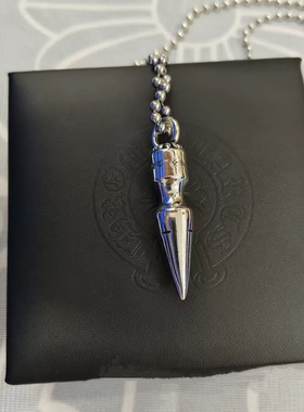 CH克罗十字架宝剑芒星船锚泰银925情侣项链做旧复古圆珠链潮吊坠