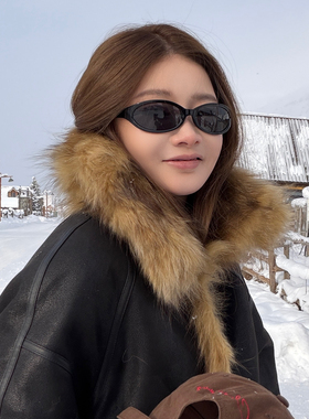 CHU楚妞猫眼小黑框太阳镜墨镜SP25159