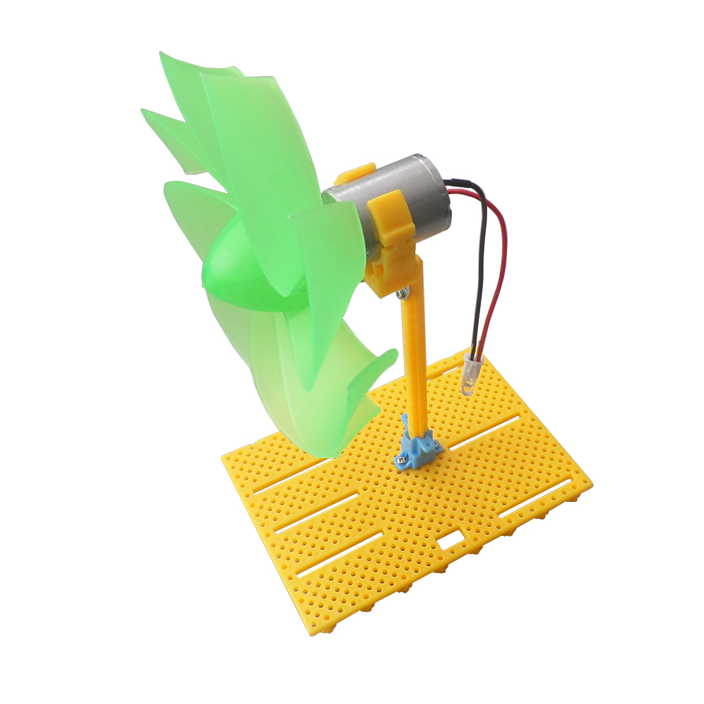 12CM涡轮大风叶微型风力发电机模型DIY科教迷你小型物理教学实验