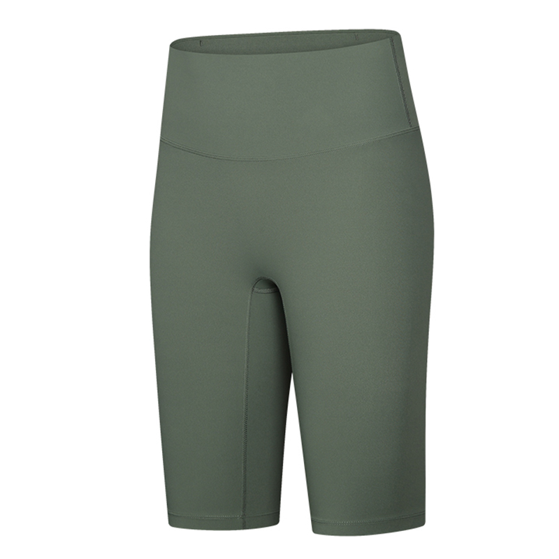 原厂瑜伽裤短裤无缝裸感五分裤高腰提臀夏季薄款跑步速干健身裤女 - 图3