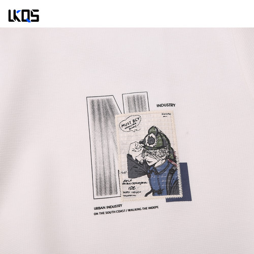 骆克骑士潮牌25秋经典款圆领卫衣男合身简约长袖上衣套头外穿打底 - 图1