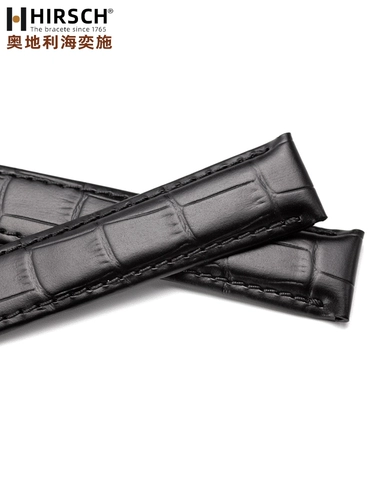 Качественный черный кожаный ремешок для часов ручной работы, крокодиловый принт