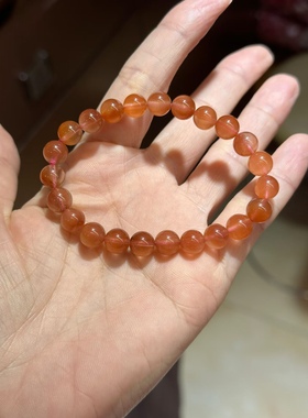 上新！厂家直销一手货源！巴西天然水晶红兔毛手链超性价比！