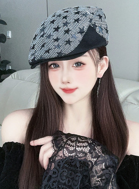 复古英伦前进帽子女时尚水洗