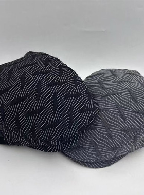 秋冬新款条纹贝雷帽韩版百搭