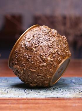 事事如意缸黄铜摆件办公室书房