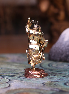 金蜗牛钟馗黄铜紫铜摆件