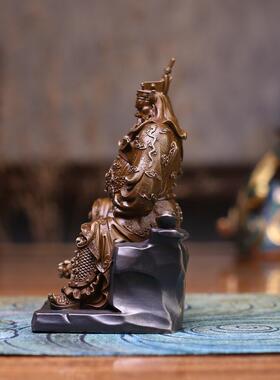 武财神黄铜玄关摆件办公室书房