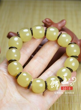 和田玉节节高升路路通挂件手链
