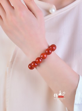 新款龙鳞凤血红玛瑙手串男女款100%天然永久冰裂绿玛瑙龙鳞纹手链