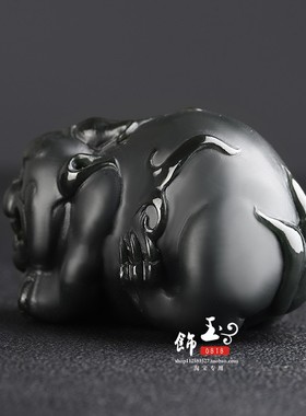 新疆和田玉貔貅手把件茶宠小摆件