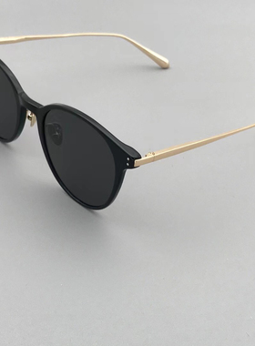 白色黑色圆形复古太阳眼镜墨镜欧洲大牌原单质量超好可配近视镜片