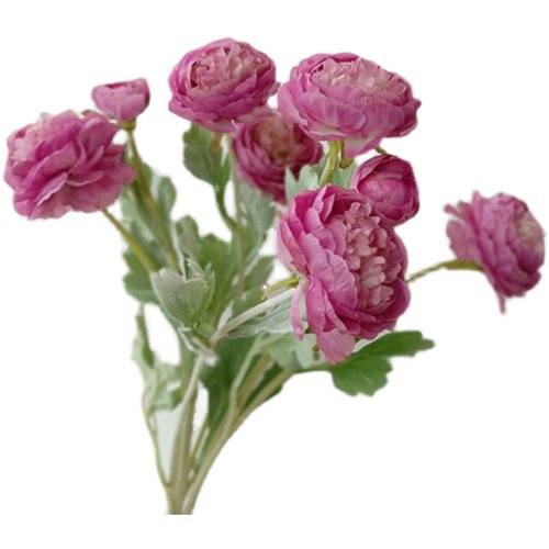 北欧【英国小露莲】假花洋牡丹贵妃陆莲茶花 植毛仿真花北欧假花 - 图3
