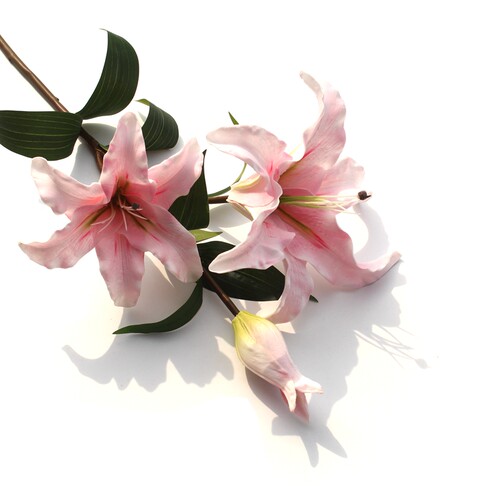 太逼真了仿真手感PU保湿百合花束客厅装饰摆件设抖音盆栽假花 - 图3