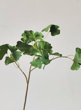 仿真银杏叶高档空间造景叶材高品质黄色银杏树叶婚庆装饰叶道具