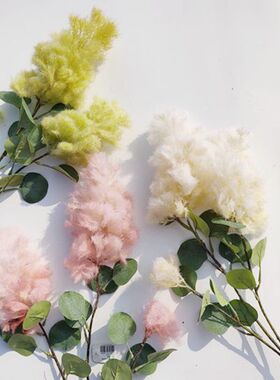 仿真花 黄栌 烟树 花艺师造景 摄影道具 商业软装 摆件陈设 雾状