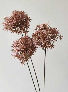 仿真花葱球家居软装样板间布置塑胶绣球场景布置室外花艺紫色花艺