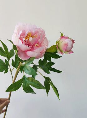高档牡丹花仿真花手感芍药花绢花假花客厅摆设餐桌花插花装饰花