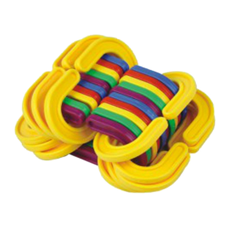 潜力C形串联玩具640件儿童益智趣味颗粒拼装拼搭塑料拼插建构积木 - 图0