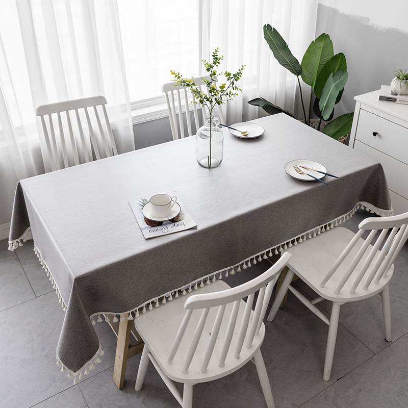 北欧棉麻防水防油免洗布艺桌布 餐桌茶几长方形家用日式台布简约,淘宝优惠券,粉丝福利购,淘宝优惠卷