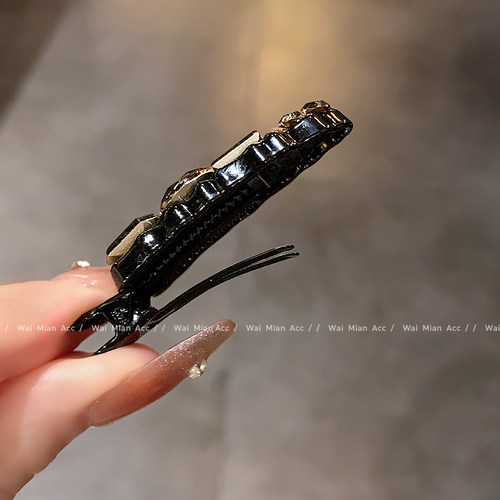 轻奢镶钻无痕发夹鸭嘴夹女网红新款刘海夹时尚百搭碎发夹一字夹 - 图2