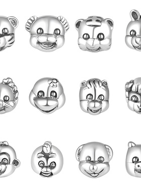 diy散珠泰银十二生肖情侣手绳