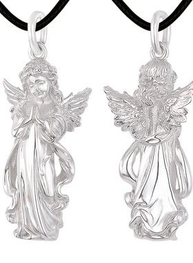 925银小天使吊坠复古泰银挂件摆件实心项链坠银饰品男女生日礼物