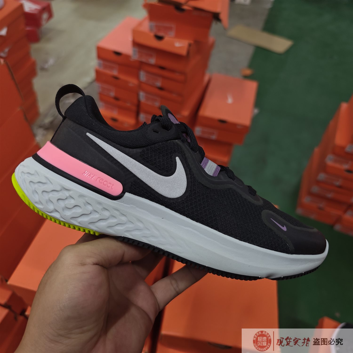 Nike/耐克正品REACT MILER 女子运动鞋缓震跑步鞋 CW1778-003-012 - 图2