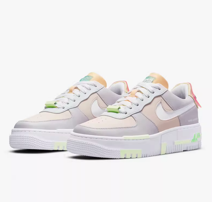 Nike 耐克Air Force 1 空军马卡龙色荧光低帮女子板鞋 DO2330-511 - 图1