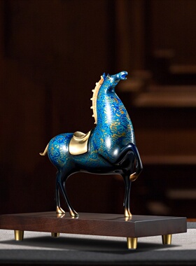 全铜大漆招财摆件新中式客厅书房