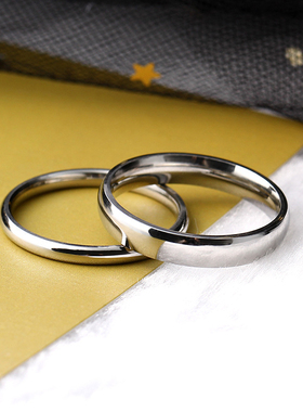 古天乐同款钛钢圆弧ins风戒指