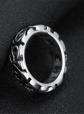 钛钢港风不褪色戒指环王嘉尔同款