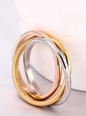 三环李现同款戒指百搭小众设计