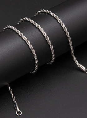麻花链邓为同款项链基础款个性男