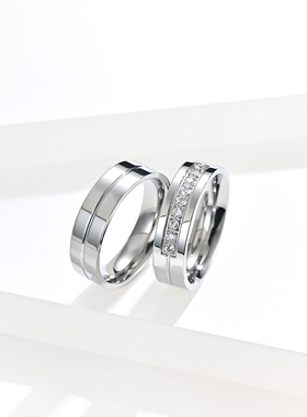 王星越同款中间凹槽戒指轻奢男