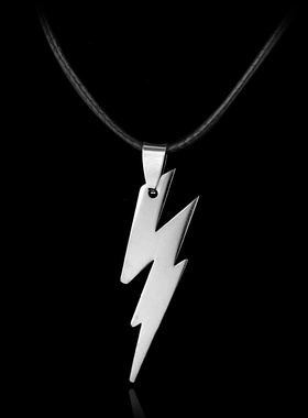 街舞王一博同款银色吊坠项链