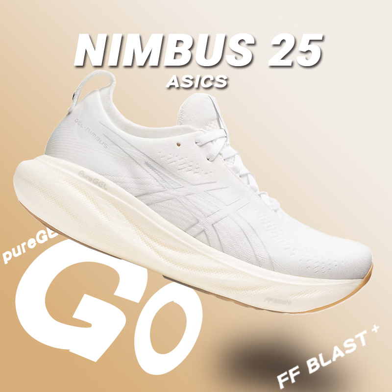 Asics亚瑟士nimbus26 n25跑鞋男跑步鞋运动鞋马拉松轻便透气竞速 - 图0