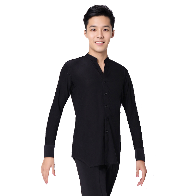 远航舞蹈服装新款2020男士衬衫成人拉丁摩登演出舞服国标练功上衣