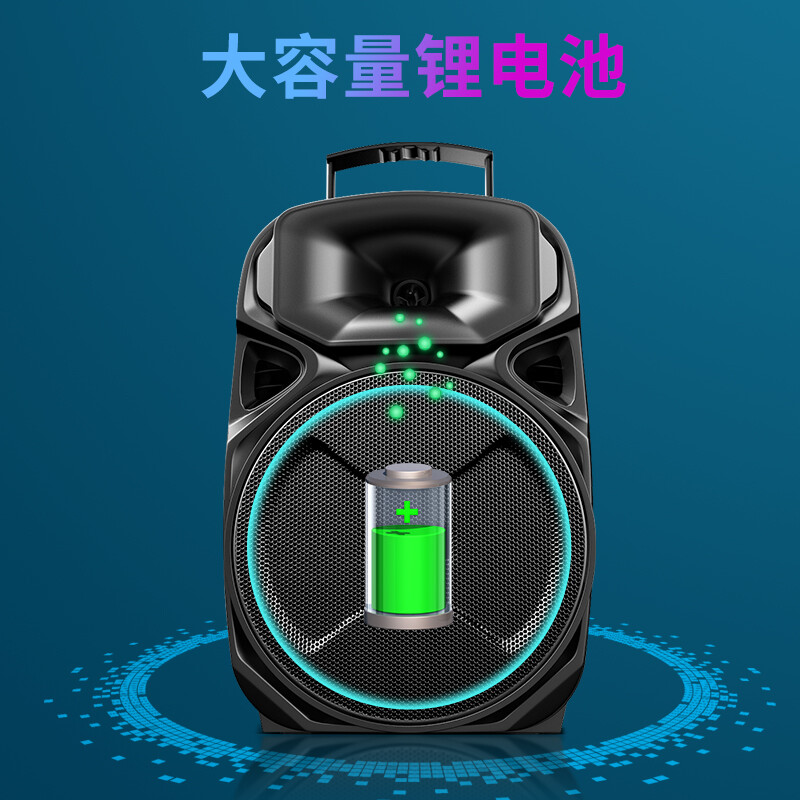 索爱A89WM音响12英寸广场舞音箱户外移动蓝牙拉杆大功率双话筒K歌 - 图2