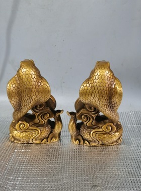 黄铜福财蛇摆件十二生肖蛇金蛇蟒蛇眼镜蛇客厅装饰品工艺品摆件