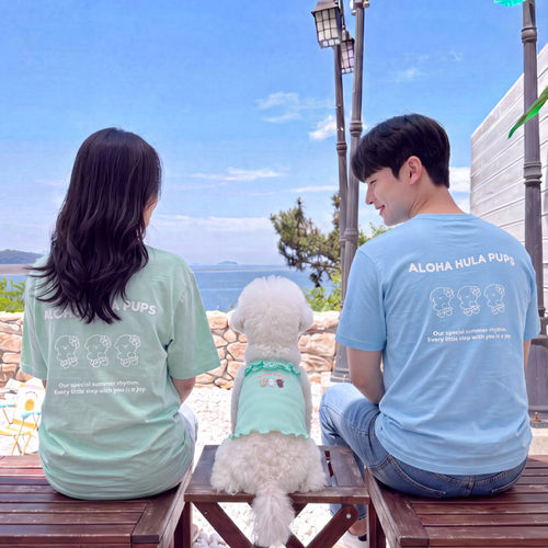 『Memory Pet』韩国hiwith宠物夏凉感透气舒适刺绣吊带亲子装 - 图2
