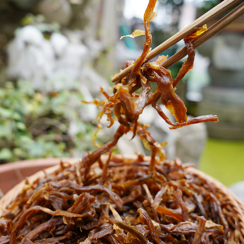 临安天目山农家特产多味笋丝花生即食笋干零食500g袋罐装甜辣咸 - 图0