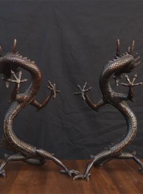 铜升立龙腾盛世飞龙在天盘龙摆件