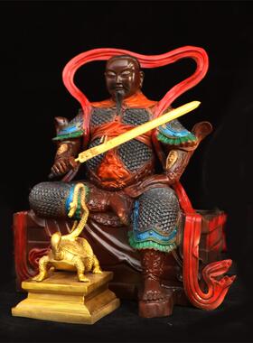 纯铜玄天上帝摆件黄铜