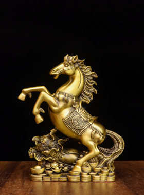 纯铜马上发财摆件铜马到成功