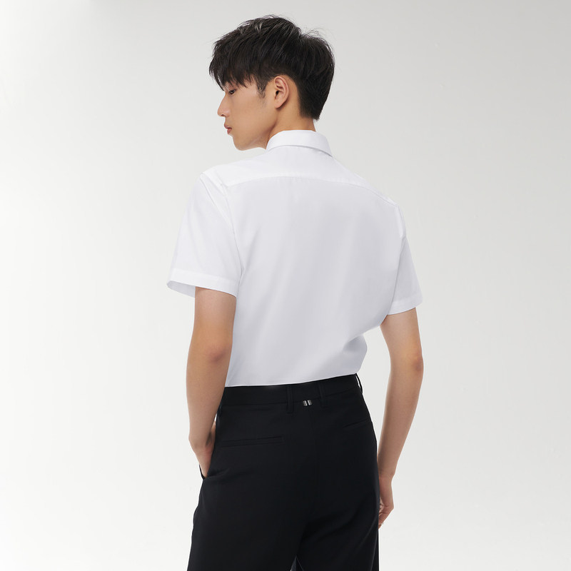 hla /海澜之家爽滑短袖商务白衬衫 海澜之家衬衫