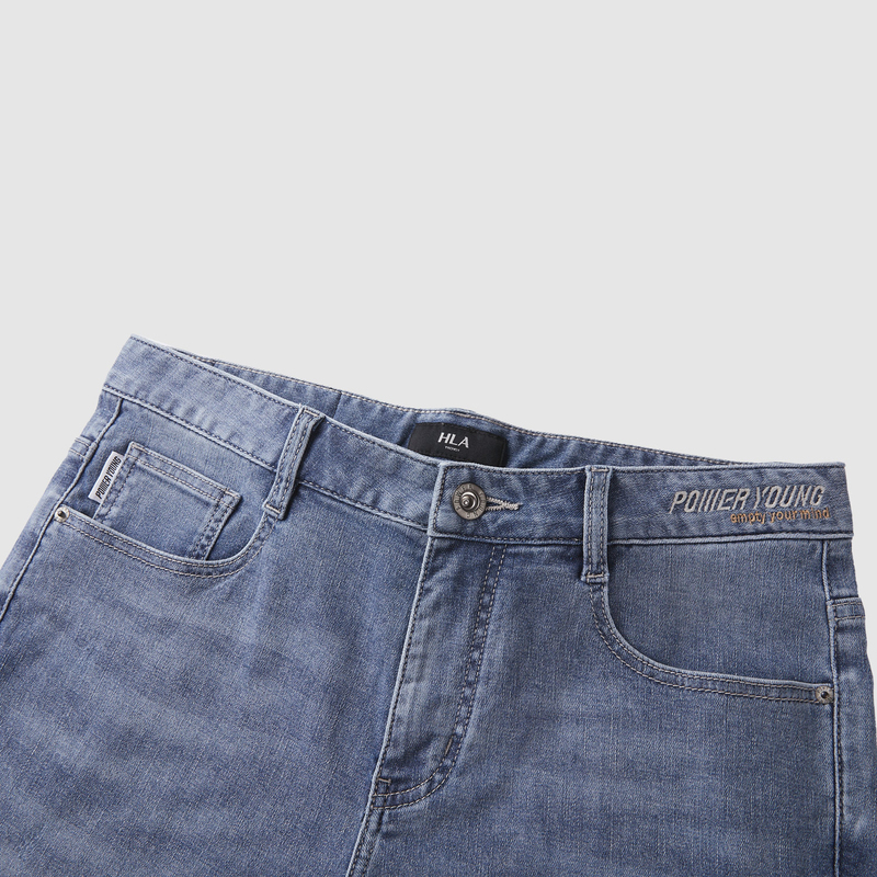hla海澜之家power young牛仔短裤 海澜之家牛仔裤