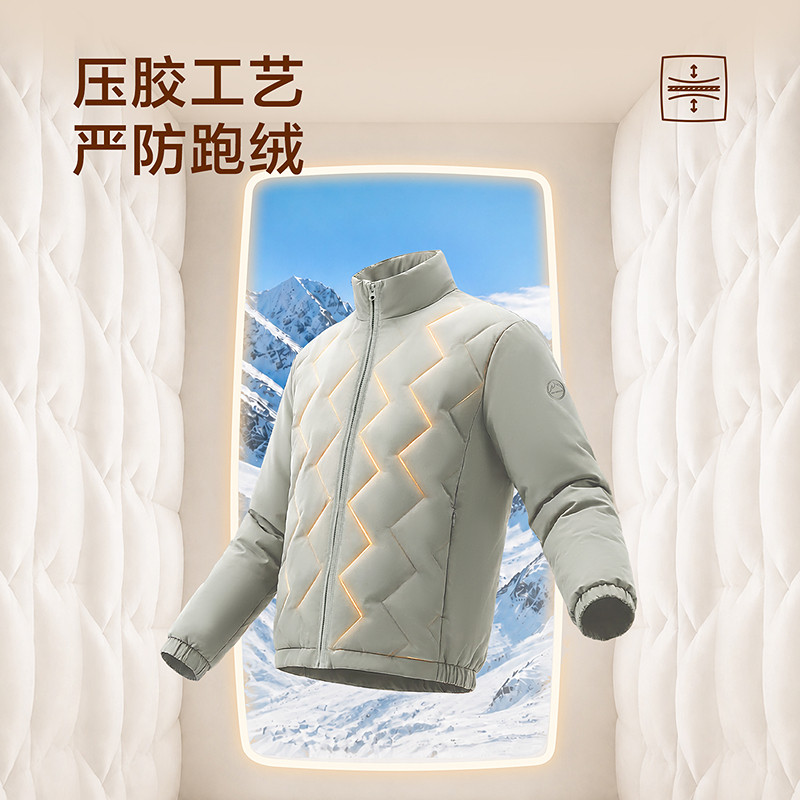 【曾舜晞同款】海澜之家山不在高羽绒服26秋冬新立领石墨烯外套男 款服实拍商品图