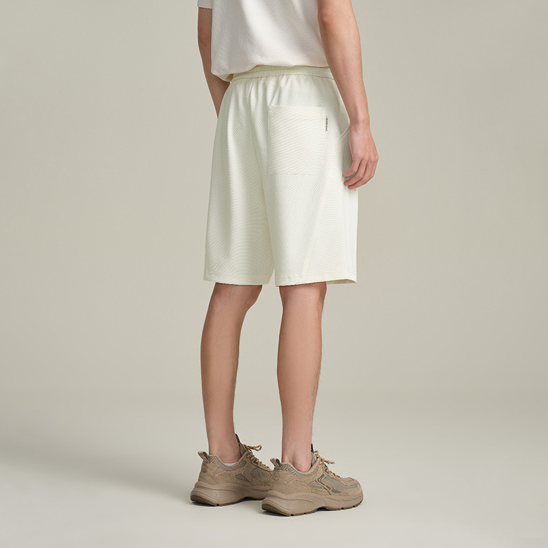 HLA/海澜之家水洗宽松休闲中裤男春夏透气撞色时尚抽绳格纹短裤男,淘宝优惠券,粉丝福利购,淘宝优惠卷